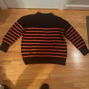 Black and Orange Striped Women’s  Sweater size large (worn once)